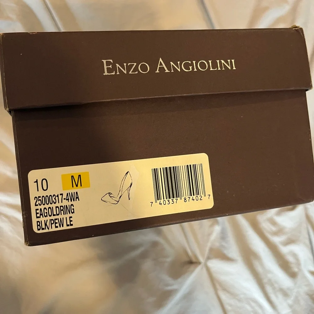 Enzo Angiolini Black Women's Shoes Kitten Heel - Picture 7 of 7